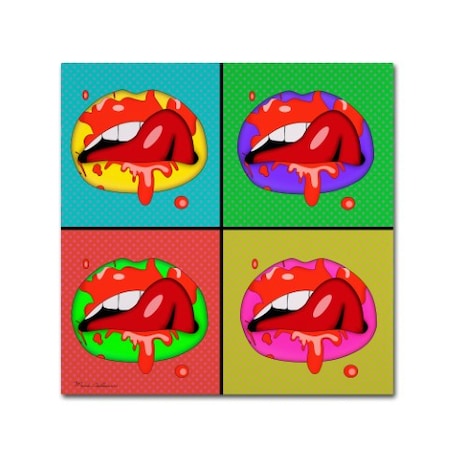 Mark Ashkenazi 'Lips 2' Canvas Art,14x14